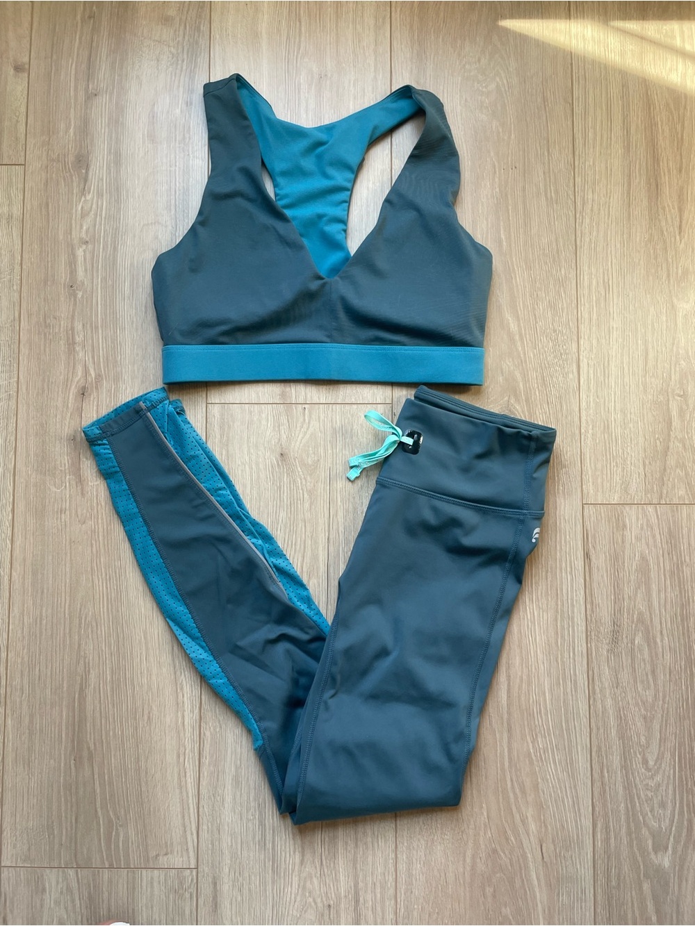 Fabletics Teal and Blue Set